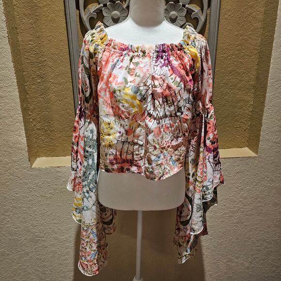 Live for the Truth S Crop Top Stretchy Boho Festival Y2K Clubwear Romanticcore - Picture 8 of 13